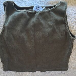 Princess Polly Olive Green Crop Top